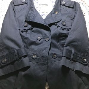 Anthropologie Navy Cotton Jacket